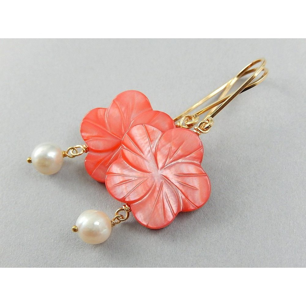 Cherry Blossom Pearl Earrings
